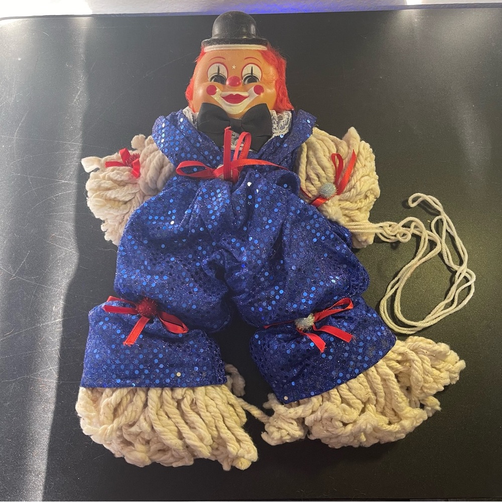 Handmade Mop Clown Doll